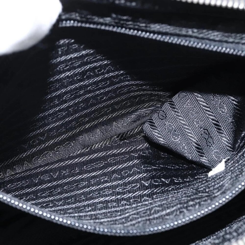 PRADA Tote Bag Leather White Silver Auth 150139 - Picture 14 of 16